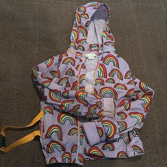 Stella McCartney raincoat windbreaker rainbow pattern purple good condition - Picture 5 of 6